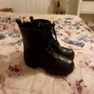 Combat Black Boots